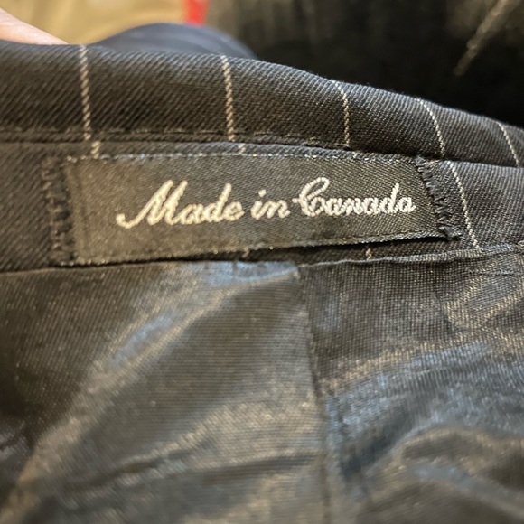 Franco Francesco Men’s Black Pin Striped Suit Size 36 - Picture 5 of 8